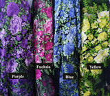 Alameda Polyester Lace Fabric - Black Mesh, Embroidered Floral, 50/51" Width (1 Yard)
