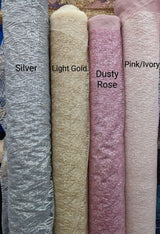 Glitter Lace Polyester Fabric - Sheer Mesh, Allover Glitter, 59/60" Design Width, 65/66" Total Width (1 Yard)