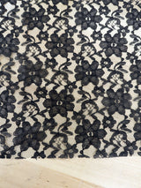 Raschel Lace 100 Percent Polyester Fabric - Floral Pattern, 58/59" Width (1 Yard)