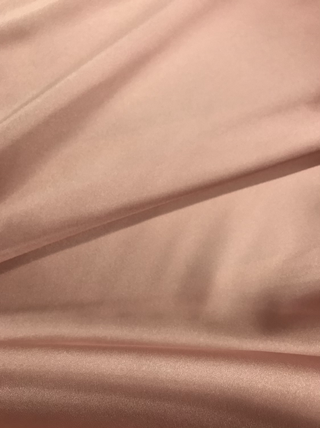 Charmeuse Polyester Fabric - Rose Pink, 58/59" Width (1 Yard)