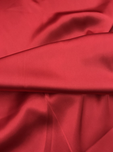 Charmeuse Polyester Fabric - Red, 58/59" Width (1 Yard)