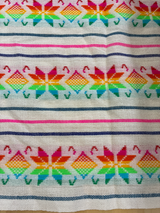 Serenata Multi Blanca Acrylic Fabric - White Multicolor Horizontal Pattern, 30" Width (1 Yard)