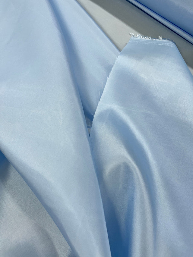 Pale Blue Taffeta Polyester Fabric - Solid Pale Blue, 58/59" Width (1 Yard)