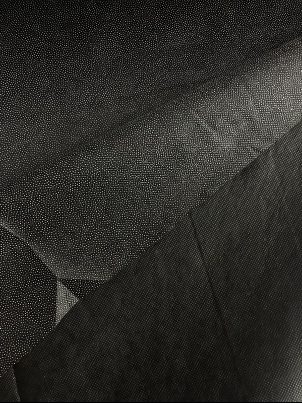 Non-Woven Iron-On Fusible Interfacing Polyester Fabric - Black, Medium Weight, 58-60" Width (1 Yard)