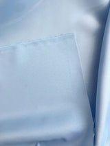 Peau De Soie Dull Satin Polyester Fabric - Baby Blue, 58/59" Width, Medium Weight, Matte Finish (1 Yard)