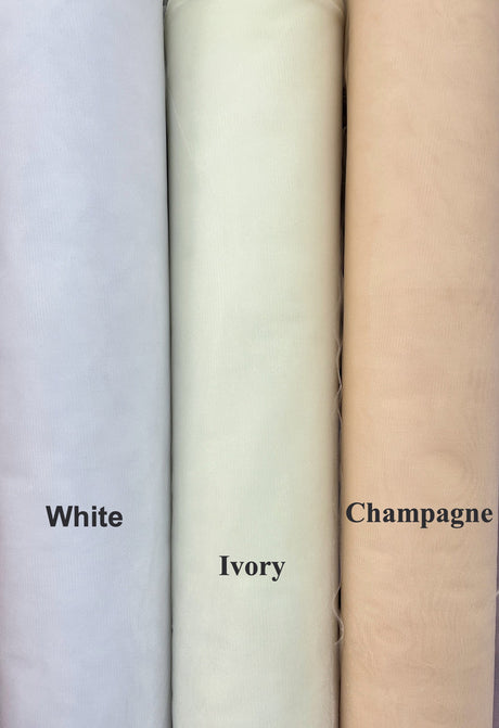 Crystal Tulle Mesh Polyester Tulle Fabric - Multiple Colors, Sheer Mesh, 58/59" Width (1 Yard)