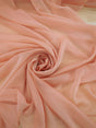 Two Tone Chiffon Polyester Fabric - Peach, Two-Tone, 58/59" Width (1 Yard)