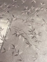 Ice Pink Metallic Vine Polyester Brocade Fabric - Ice Pink, Metallic Silver Vine Pattern, 58/59" Width (1 Yard)
