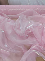 Liquid Organza Polyester Organza Fabric - White, Light Pink, Hot Pink, Sheer, 58-59" Width (1 Yard)