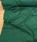 Cotton Eyelet Poly Cotton Fabric - Assorted Colors, Floral Eyelet Embroidery, Scalloped Borders, 44/45" Width (1 Yard)