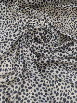 Printed Charmeuse Animal Print 100% Polyester Fabric - Light Brown/Tan Animal Print, 58/59" Width (1 Yard)