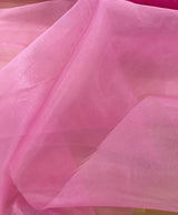 Crystal Organza Polyester Fabric - Bubblegum Pink, 58/59" Width (1 Yard)