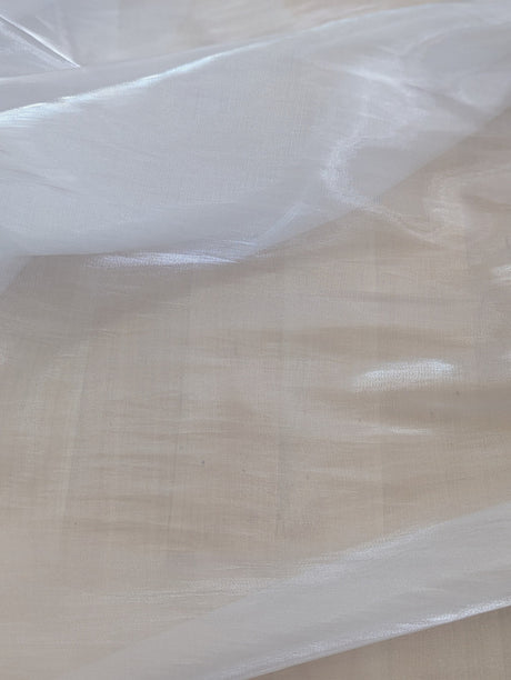 Liquid Organza Polyester Organza Fabric - White, Light Pink, Hot Pink, Sheer, 58-59" Width (1 Yard)