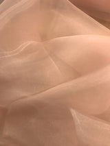 Crystal Organza Polyester Fabric - Blush/Blush Pink, 58/59" Width (1 Yard)