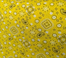 Bandana Poly Cotton Fabric - Paisley Bandana Print, Black, Red, Pink, Royal Blue, Yellow, 59/60" Width (1 Yard)