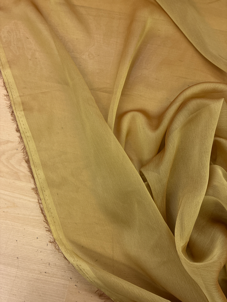 Two Tone Chiffon Polyester Fabric - Gold, 58/59" Width (1 Yard)