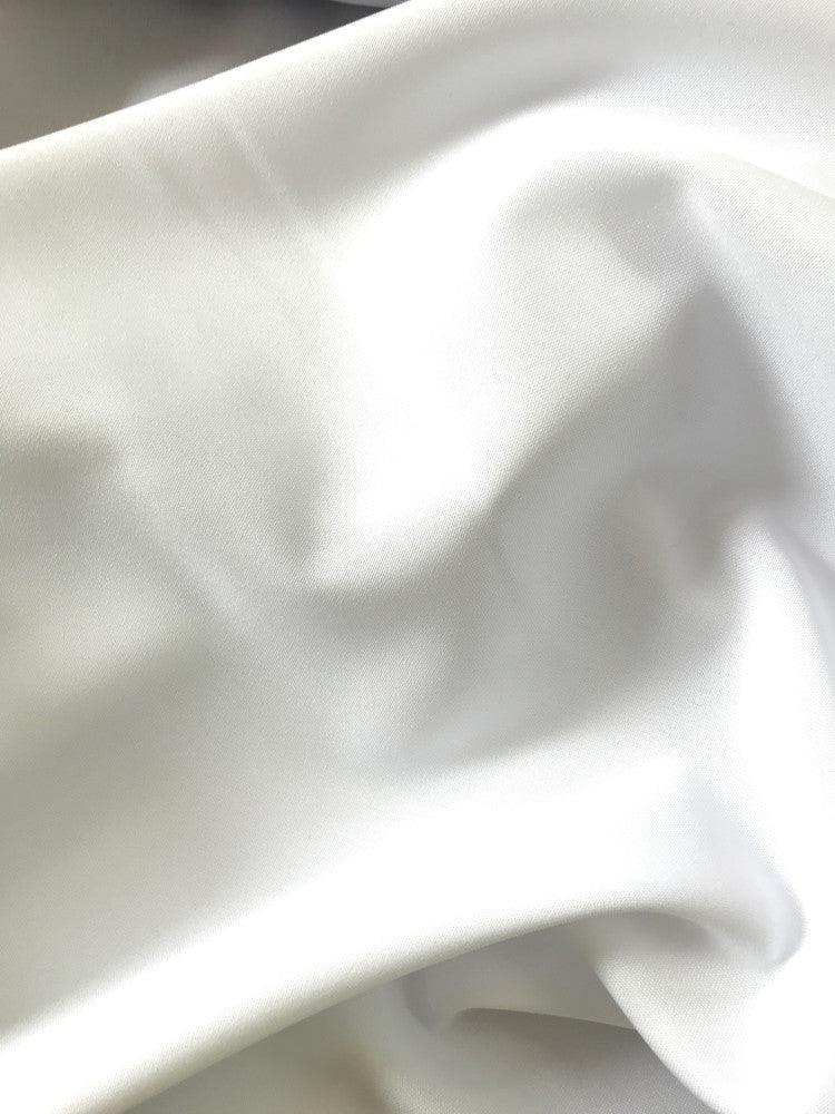 White Poly Poplin Polyester Fabric - Solid White, 58/59" Width (1 Yard)