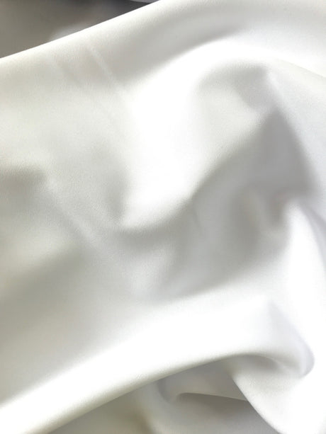 White Poly Poplin Polyester Fabric - Solid White, 58/59" Width (1 Yard)