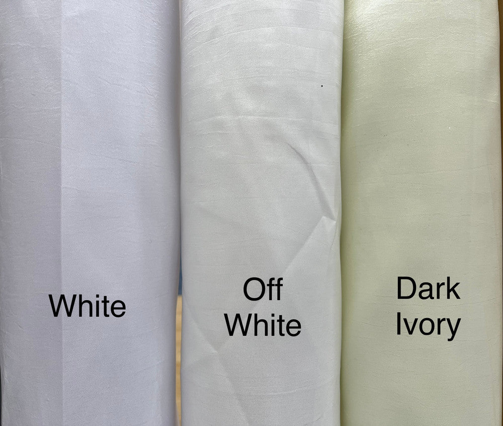 Taffeta 100 Percent Polyester Fabric - White Solid, 58/59" Width (1 Yard)