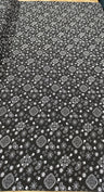 Bandana Poly Cotton Fabric - Paisley Bandana Print, Black, Red, Pink, Royal Blue, Yellow, 59/60" Width (1 Yard)