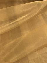 Crystal Organza Polyester Fabric - Gold, Sheer, 58-59" Width (1 Yard)