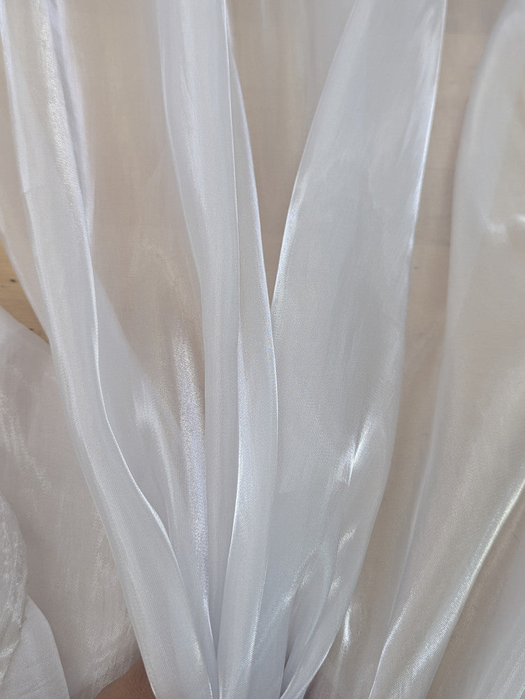 Liquid Organza Polyester Organza Fabric - White, Light Pink, Hot Pink, Sheer, 58-59" Width (1 Yard)