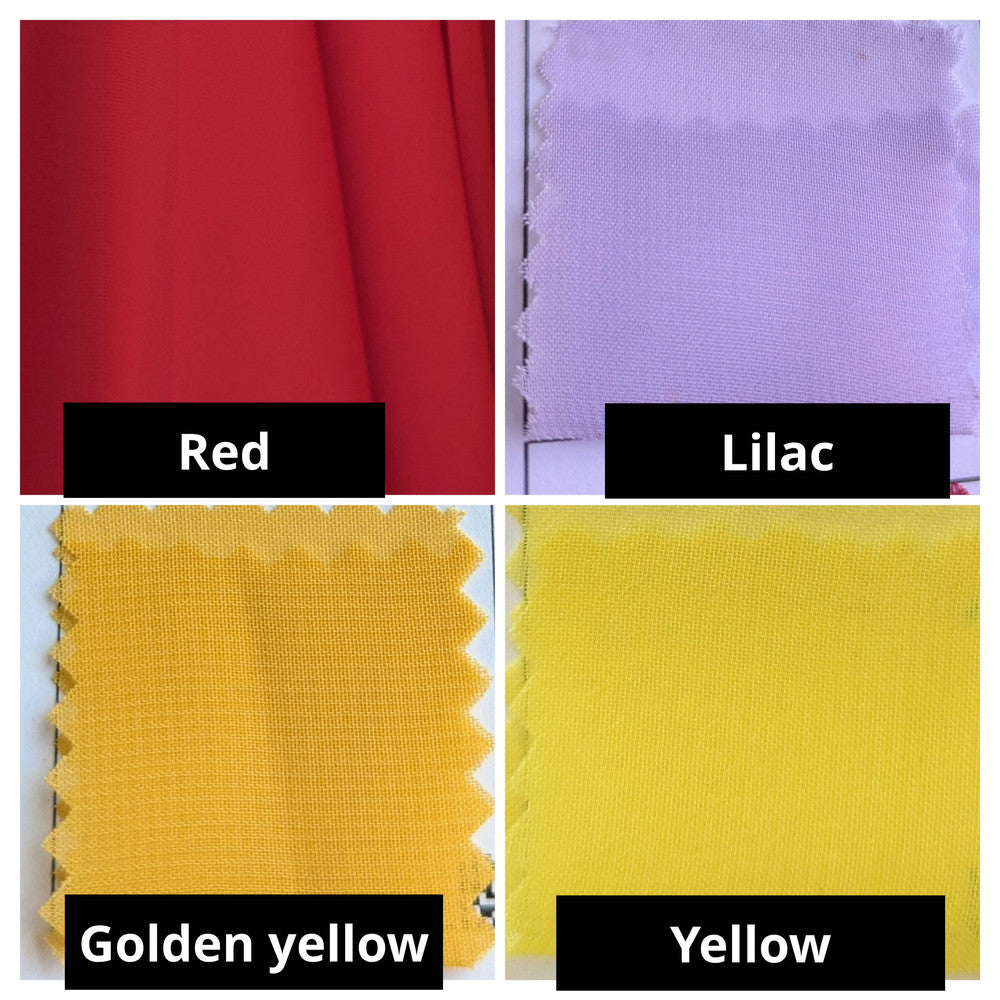 Sheer Chiffon Polyester Fabric - Multiple Colors, 58/59" Width (1 Roll/100 Yards)