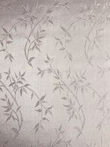 Ice Pink Metallic Vine Polyester Brocade Fabric - Ice Pink, Metallic Silver Vine Pattern, 58/59" Width (1 Yard)