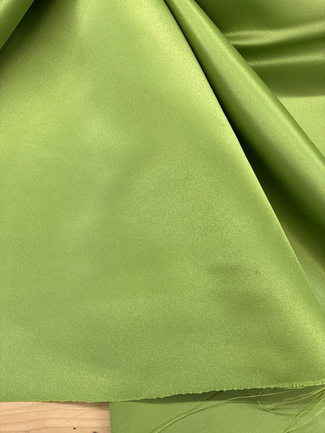 Peau De Soie Dull Satin Polyester Fabric - Avocado Green, 58/59" Width (1 Yard)