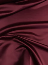 Peau De Soie Dull Satin Polyester Fabric - Burgundy, 58-59" Width (1 Yard)