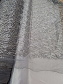 Glitter Lace Polyester Fabric - Sheer Mesh, Allover Glitter, 59/60" Design Width, 65/66" Total Width (1 Yard)