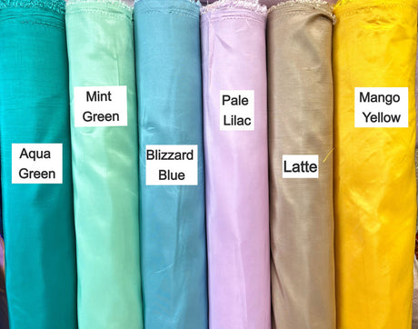 Blizzard Blue Polyester Taffeta Fabric - Solid Blizzard Blue, 58-59" Width (1 Yard)