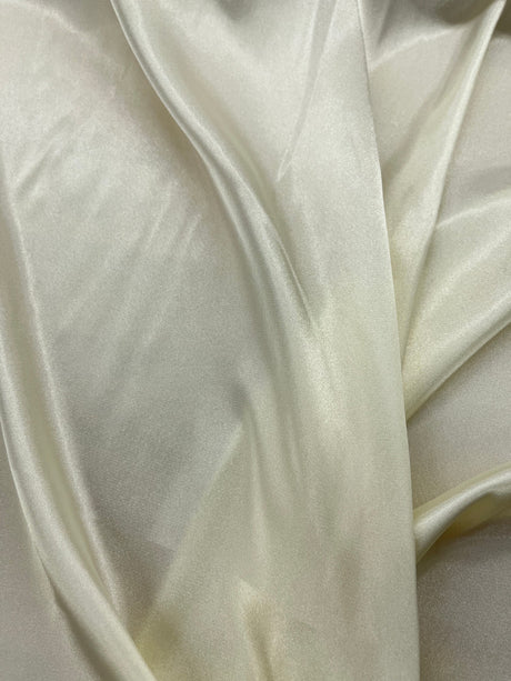 Charmeuse Polyester Fabric - Ivory, 58/59" Width (1 Yard)