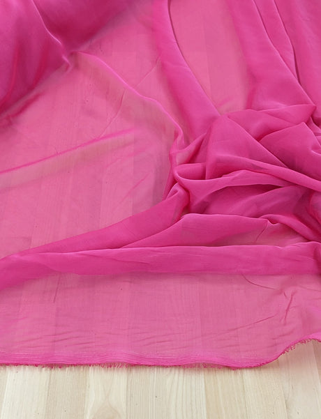 Two Tone Chiffon Polyester Fabric - Hot Pink, 58/59" Width (1 Yard)