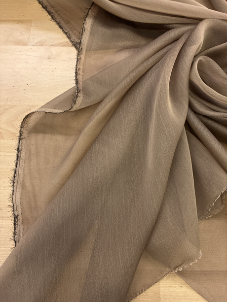 Two Tone Polyester Chiffon Fabric - Mocha Two-Tone, 58/59" Width (1 Yard)