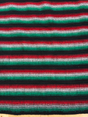 Zapata Tri Color Acrylic Fabric - Black With White, Red And Green Horizontal Stripes, 30" Width (1 Yard)