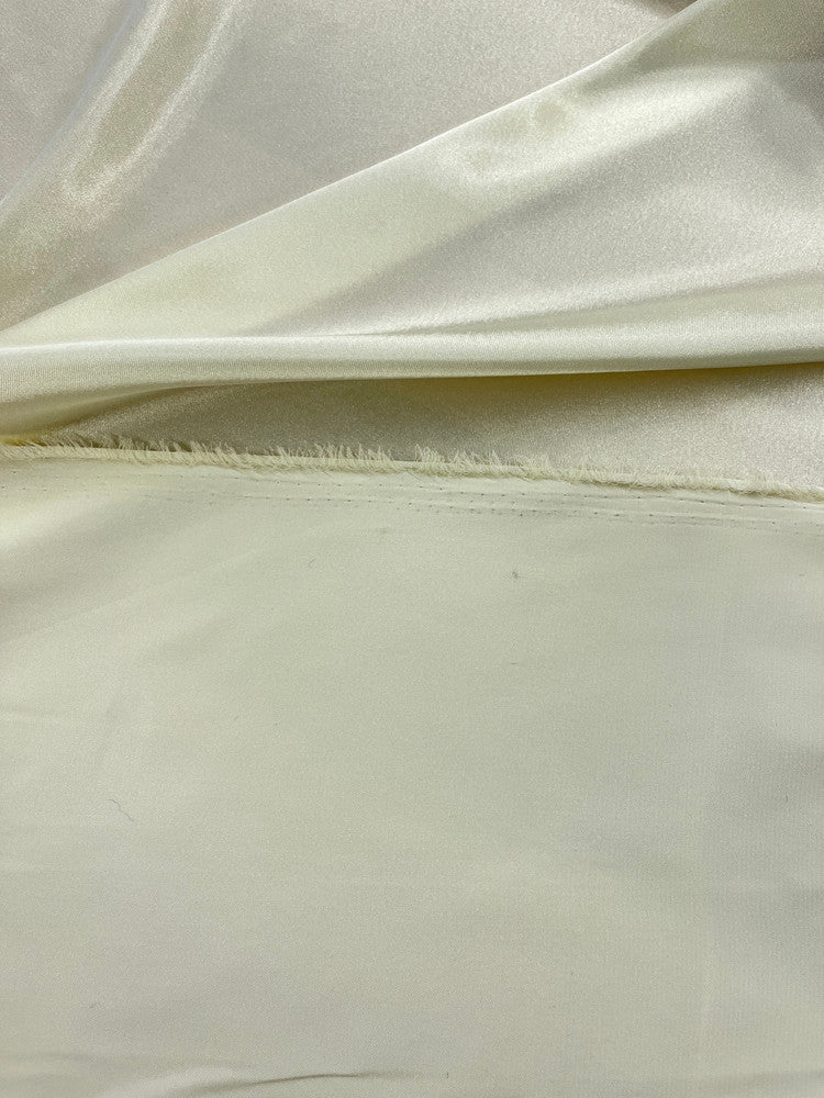 Charmeuse Polyester Fabric - Ivory, 58/59" Width (1 Yard)
