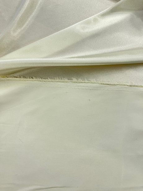 Charmeuse Polyester Fabric - Ivory, 58/59" Width (1 Yard)