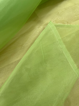 Crystal Organza Polyester Fabric - Lime Green, Pale Green, 58/59" Width (1 Yard)