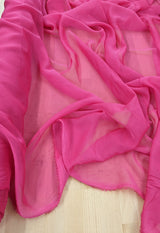 Two Tone Chiffon Polyester Fabric - Hot Pink, 58/59" Width (1 Yard)