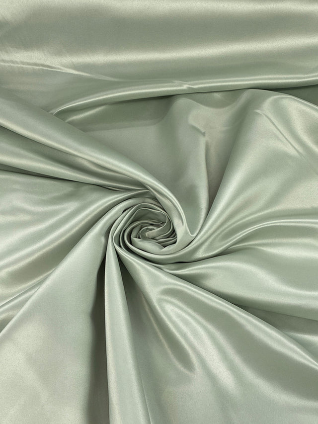 Dull Satin Peau De Soie Polyester Fabric - Sage, Matte Finish, 58/59" Width (1 Yard)