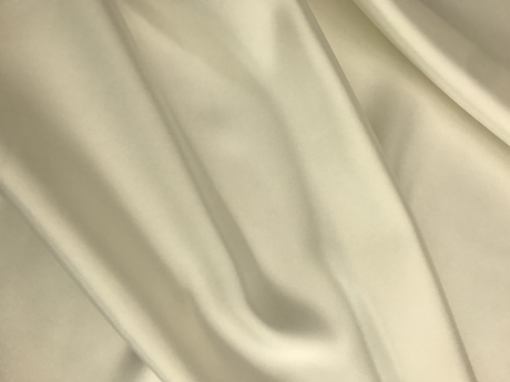 Peau De Soie Dull Satin Polyester Fabric - Light Ivory Matte Finish, 58/59" Width (1 Yard)