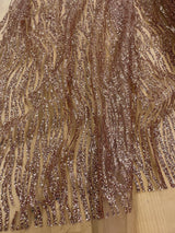 Glitter Lace Polyester Fabric - Sparkly Sheer Mesh, 59/60" Width (1 Yard)