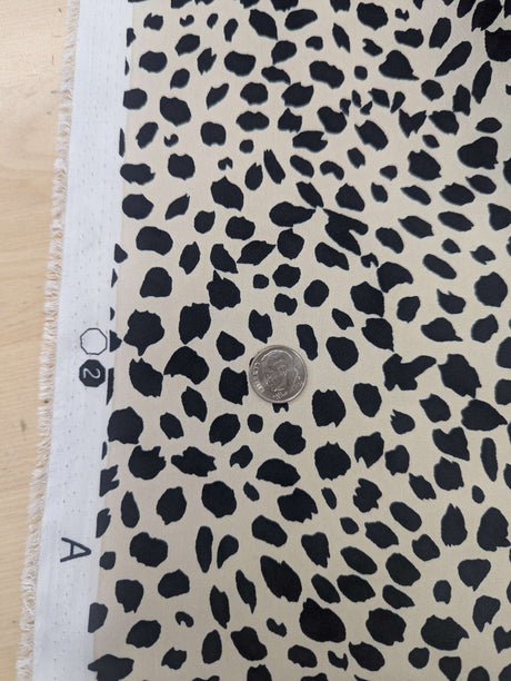 Printed Charmeuse Animal Print 100% Polyester Fabric - Light Brown/Tan Animal Print, 58/59" Width (1 Yard)