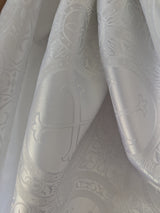 Church Cross Brocade Polyester Fabric - Matte Finish, Cross Pattern, 58/59" Width, 5 Colors (1 Yard)