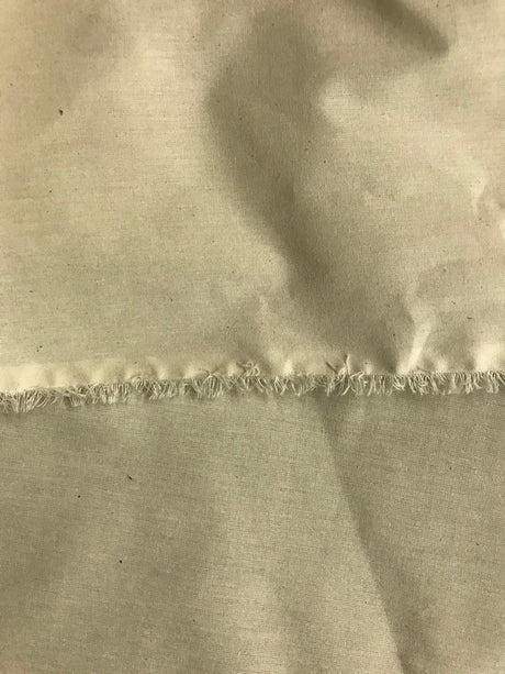 Muslin Cotton Fabric - Natural (Light Ivory), 61/63" Width (1 Yard)