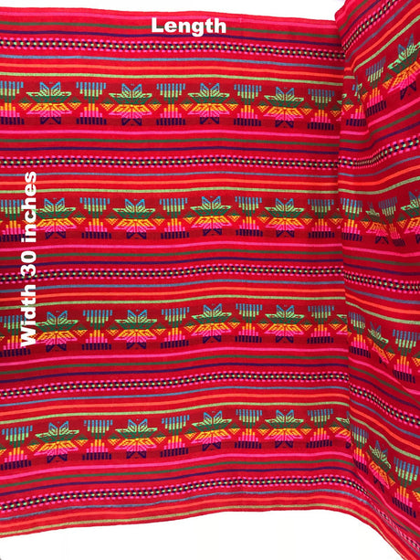 Serenata Multi Blanca Acrylic Fabric - White Multicolor Horizontal Pattern, 30" Width (1 Yard)