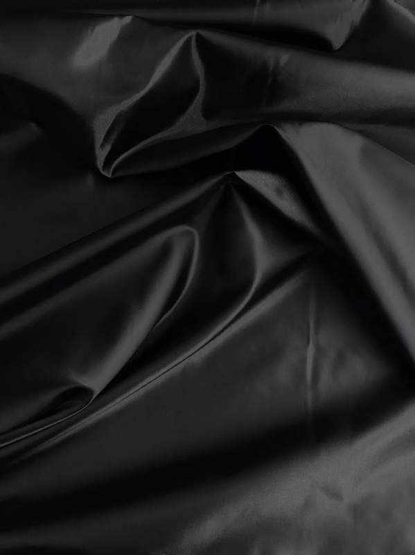 Black Polyester Lining Fabric - Solid, Lightweight, 58/59" Width (1 Yard)