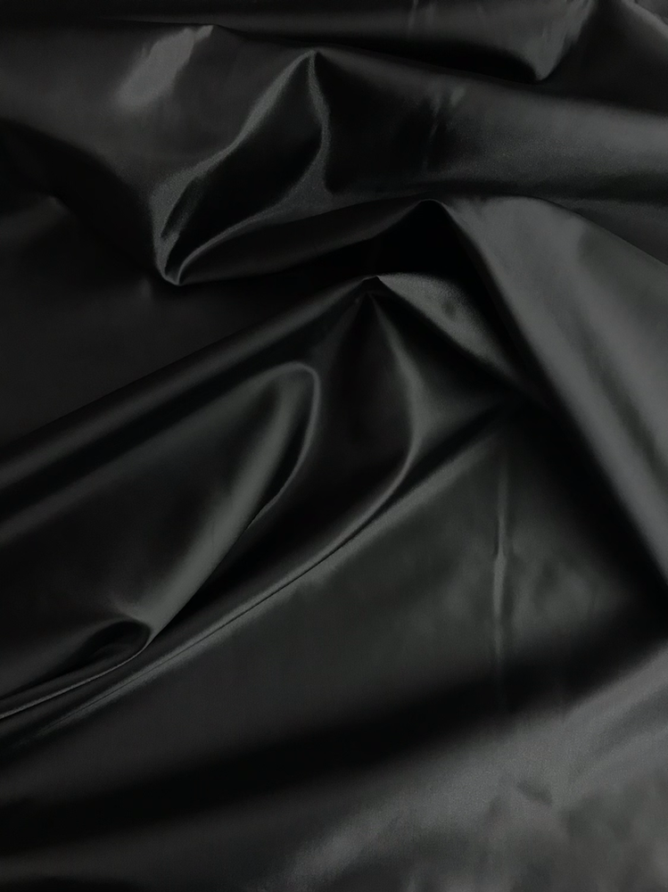 Black Polyester Lining Fabric - Solid, Lightweight, 58/59" Width (1 Yard)