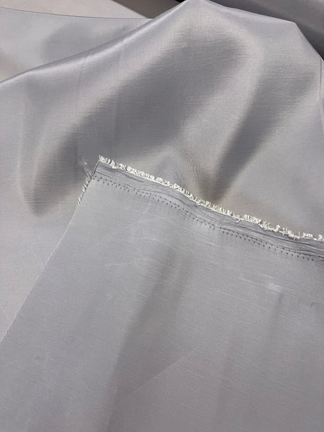 Taffeta Polyester Fabric - Silver Solid, 58/59" Width (1 Yard)